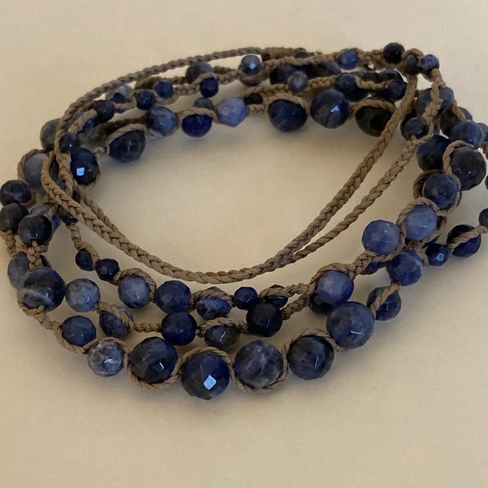 Chan Luu Blue Beaded Wrap Bracelet